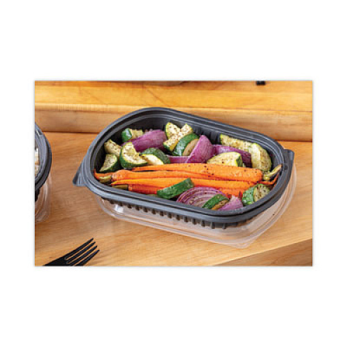 Pactiv Evergreen EarthChoice MealMaster Container, 16 oz, 8.12 x 6.5 x 1, Black, Plastic, 252/Carton (0CN846160000)