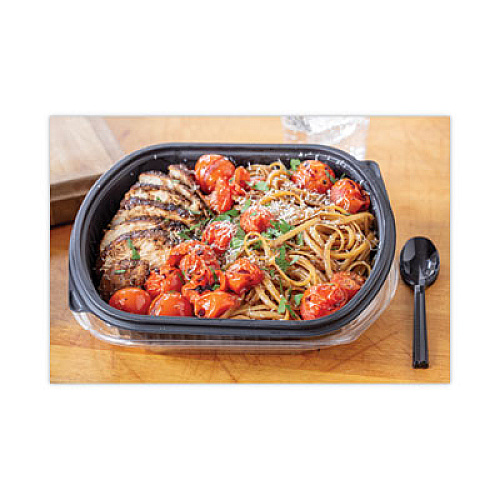 Pactiv Evergreen Clearview Micromax Microwavable Container, 36 oz, 9.37 x 8 x 1.5, Black, Plastic, 250/Carton (0CN846360000)