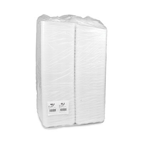Pactiv Evergreen Meat Tray, #4D, 9.5 x 7 x 1.25, White, Foam, 500/Carton (0TF104D10000)