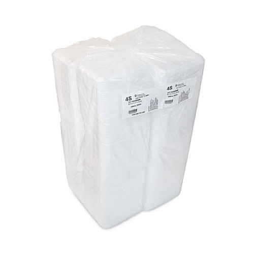 Pactiv Evergreen Meat Tray, #4 Shallow, 9.12 x 7.12 x 0.65, White, Foam, 500/Carton (0TF104S00000)