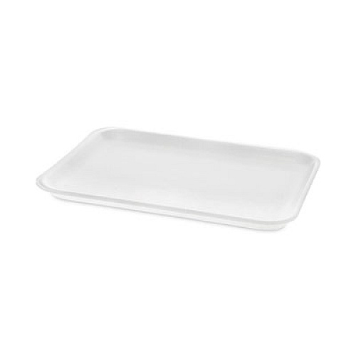 Pactiv Evergreen Meat Tray, #4 Shallow, 9.12 x 7.12 x 0.65, White, Foam, 500/Carton (0TF104S00000)