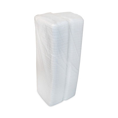 Pactiv Evergreen Supermarket Tray, #10S, 10.75 x 5.7 x 0.65, White, Foam, 500/Carton (0TF110S00000)
