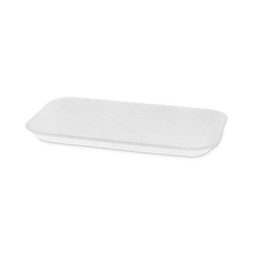 Pactiv Evergreen Supermarket Tray, #17, 8.3 x 4.8 x 0.65, White, Foam, 1,000/Carton (0TF117S00000)