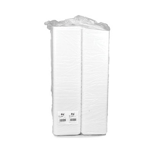 Pactiv Evergreen Supermarket Tray, #2, 8.2 x 5.7 x 0.91, White, Foam ,500/Carton (0TF100200000)