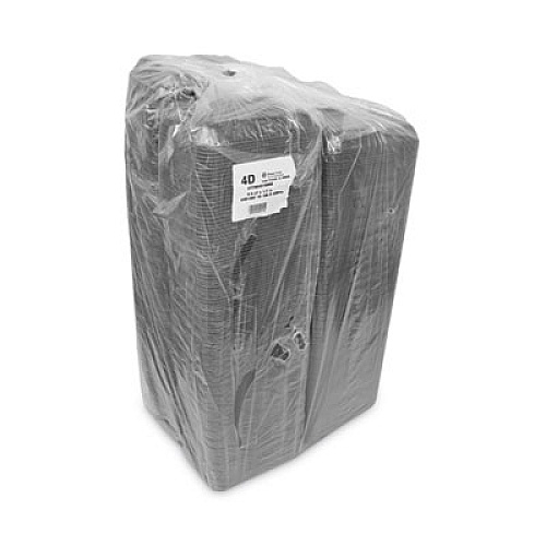 Pactiv Evergreen Supermarket Tray, #4D1, 9.5 x 7 x 1.25, Black, Foam, 500/Carton (0TFB04D10000)