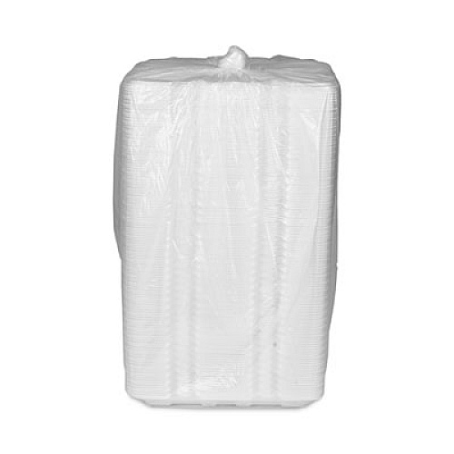 Pactiv Evergreen Foam Hinged Lid Containers, Dual Tab Lock Hoagie, 13 x 4.5 x 3, White, 250/Carton (0TH1X267000Y)