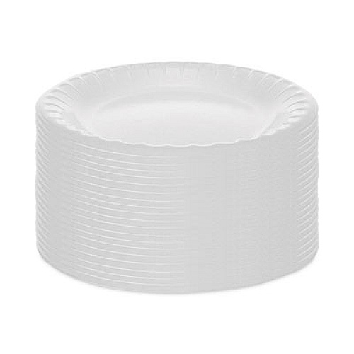 Pactiv Evergreen Placesetter Deluxe Laminated Foam Dinnerware, Plate, 6" dia, White, 1,000/Carton (0TK100060000)
