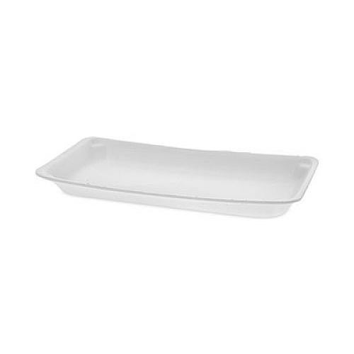 Pactiv Evergreen Supermarket Tray, #10P, 10.75 x 5.5 x 1.2, White, Foam, 400/Carton (51P110P)