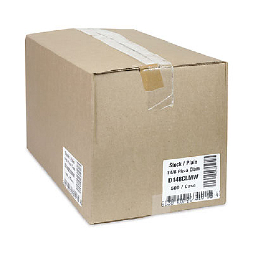 Pactiv Evergreen Paperboard Hinged Container, Pizza Box, 8.26 x 6.56 x 1.5, White, Paper, 500/Carton (D148CLMW)