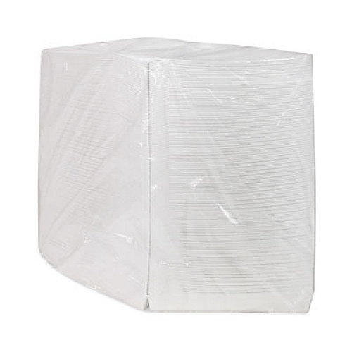 Pactiv Evergreen Paperboard Hinged Container, Pizza Box, 8.26 x 6.56 x 1.5, White, Paper, 500/Carton (D148CLMW)
