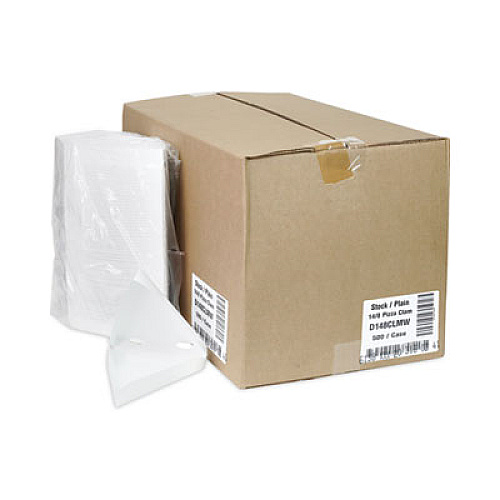 Pactiv Evergreen Paperboard Hinged Container, Pizza Box, 8.26 x 6.56 x 1.5, White, Paper, 500/Carton (D148CLMW)