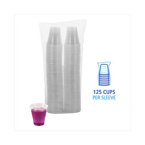 Boardwalk Translucent Plastic Cold Cups, 3 oz, 125/Pack (TRANSCUP3PK)