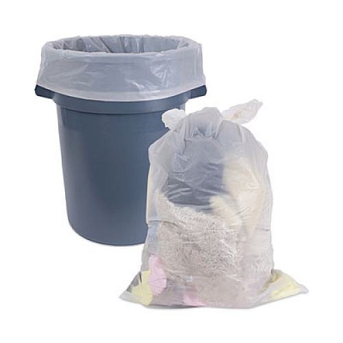 Boardwalk Industrial Can Liner Rolls, 60 gal, 2.7 mil, 21" x 17" x 63", Clear, 50/Carton (D38634CL)