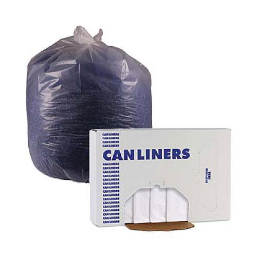 Boardwalk High Density Industrial Can Liners Flat Pack, 60 gal, 13 mic, 38" x 60", Natural, Flat Pack, 200/Carton (H3860H)