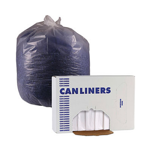 Boardwalk High Density Industrial Can Liners Flat Pack, 45 gal, 16 mic, 40" x 48", Natural, Flat Pack, 200/Carton (H4048S)