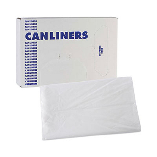 Boardwalk High Density Industrial Can Liners Flat Pack, 45 gal, 16 mic, 40" x 48", Natural, Flat Pack, 200/Carton (H4048S)