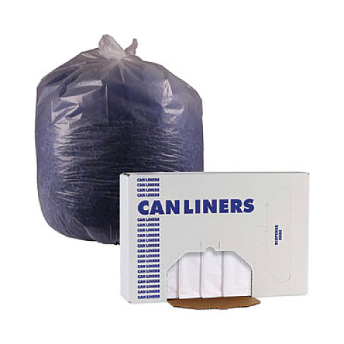 Boardwalk High Density Industrial Can Liners Flat Pack, 56 gal, 16 mic, 43" x 48", Natural, Flat Pack, 200/Carton (H4348S)