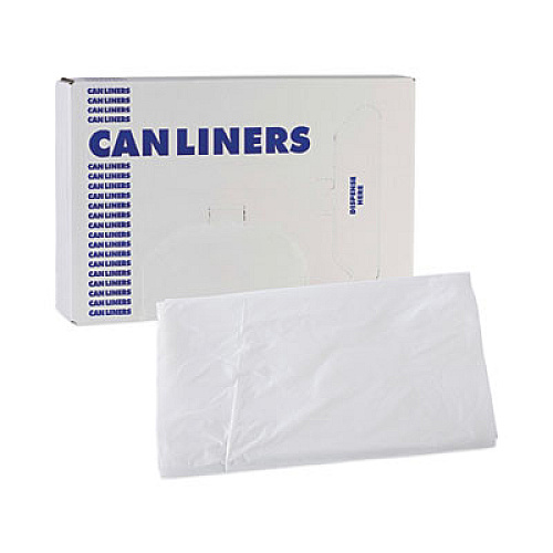 Boardwalk High Density Industrial Can Liners Flat Pack, 56 gal, 16 mic, 43" x 48", Natural, Flat Pack, 200/Carton (H4348S)