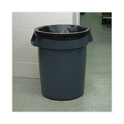 Boardwalk Linear Low Density Industrial Can Liners, 30 gal, 0.65 mil, 30" x 36", Black, Flat Pack, 200/Carton (L3036H)