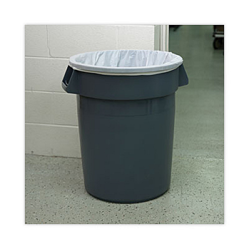 Boardwalk High Density Industrial Can Liners Coreless Rolls, 30 gal, 16 mic, 30" x 37", Natural, Perforated, 25 Bags/Roll, 20 Rolls/CT (RH3037S)