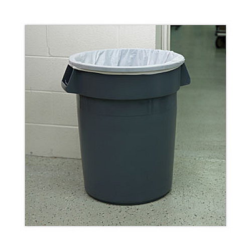 Boardwalk High Density Industrial Can Liners Coreless Rolls, 33 gal, 16 mic, 33" x 40", Natural, Perforated, 25 Bags/Roll, 10 Rolls/CT (RH3340S)