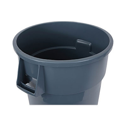 Boardwalk Round Waste Receptacle, 44 gal, Plastic, Gray (44GLWRGRA)