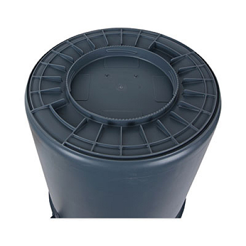 Boardwalk Round Waste Receptacle, 44 gal, Plastic, Gray (44GLWRGRA)