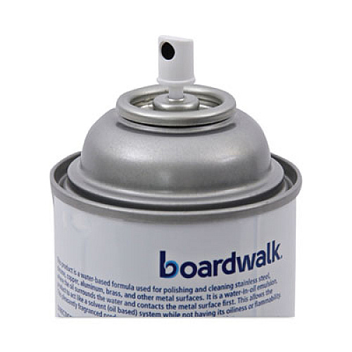 Boardwalk Stainless Steel Cleaner and Polish, Water-in-Oil Based, Lemon Scent, 16 oz Aerosol Spray (347AEA)