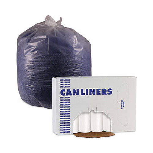 Boardwalk Low-Density Waste Can Liners, 30 gal, 0.5 mil, 30" x 36", White, Perforated Roll, 10 Bags/Roll, 20 Rolls/Carton (511)