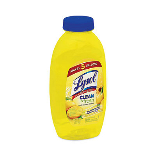 LYSOL Brand Clean and Fresh Multi-Surface Disinfectant Cleaner, Sparkling Lemon and Sunflower Essence, 10.75 oz Bottle, 20/Carton (93805CT)