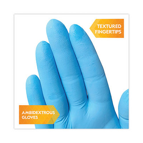 KleenGuard G10 Comfort Plus Blue Nitrile Gloves, Powder-Free, Small, 4 mil Thick, 9.5" Long, Light Blue, 100/Box, 10 Boxes/Carton (54186CT)