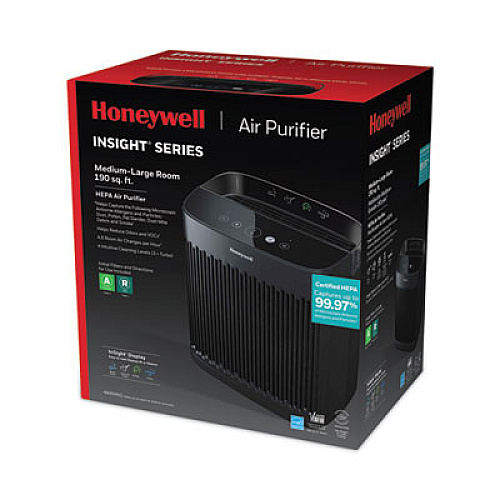 Honeywell InSight HEPA Air Purifier HPA5100B, 190 sq ft Room Capacity, Black