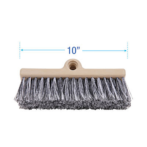 Boardwalk Dual-Surface Vehicle Brush, Black Polypropylene Bristles, 10" Brush, Brown Plastic Handle (8420)