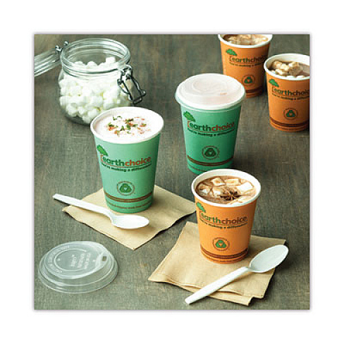 Pactiv Evergreen EarthChoice Compostable Paper Cup, 12 oz, Teal, 1,000/Carton (DPHC12EC)
