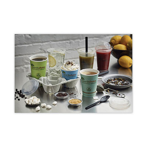 Pactiv Evergreen EarthChoice Compostable Paper Cup, 12 oz, Teal, 1,000/Carton (DPHC12EC)