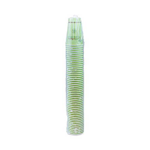 Pactiv Evergreen EarthChoice Compostable Paper Cup, 16 oz, Green, 1,000/Carton (DPHC16EC)