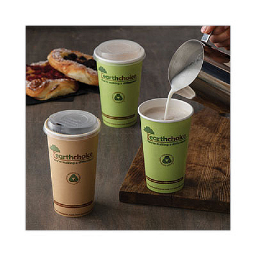 Pactiv Evergreen EarthChoice Compostable Paper Cup, 16 oz, Green, 1,000/Carton (DPHC16EC)