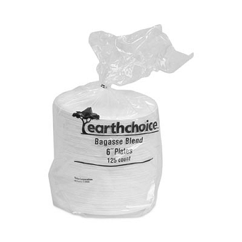 Pactiv Evergreen EarthChoice Compostable Fiber-Blend Bagasse Dinnerware, Plate, Sugarcane, 6" dia, Natural, 1,000/Carton (MC500060001)