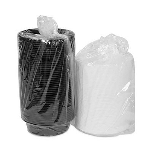 Pactiv Evergreen Newspring VERSAtainer Microwavable Containers, 16 oz, 6" Diameter, Black/Clear, Plastic, 150/Carton (NC718B)