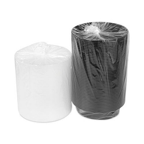 Pactiv Evergreen Newspring VERSAtainer Microwavable Containers, 24 oz, 7" Diameter, Black/Clear, Plastic, 150/Carton (NC723B)