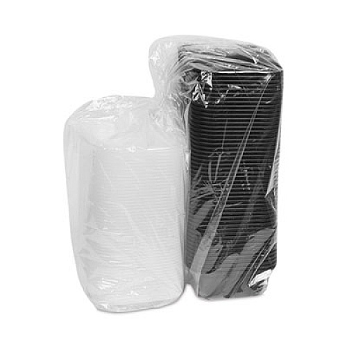 Pactiv Evergreen Newspring VERSAtainer Microwavable Containers, 12 oz, 5.8 x 4.6 x 2.3, Black/Clear, Plastic, 150/Carton (NC818B)