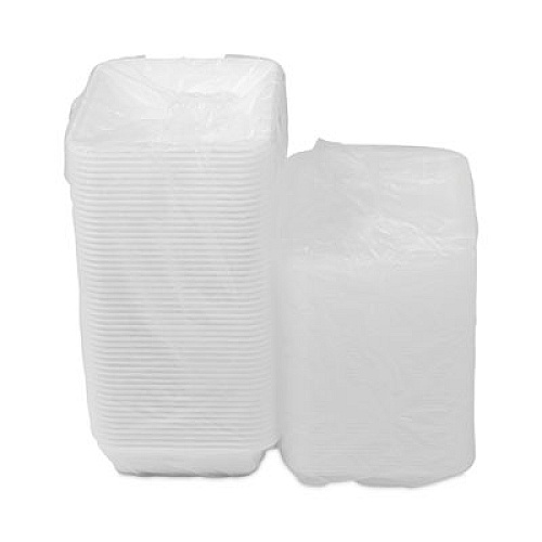 Pactiv Evergreen Newspring VERSAtainer Microwavable Containers, Base/Lid Combo, 8.8 x 6 x 2, White/Clear, Plastic, 150/Carton (NC868)