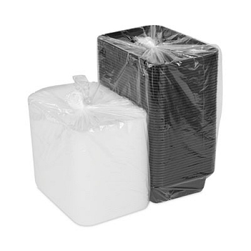 Pactiv Evergreen Newspring VERSAtainer Microwavable Containers, 38 oz, 8.8 x 6 x 2.5, Black/Clear, Plastic, 150/Carton (NC888B)