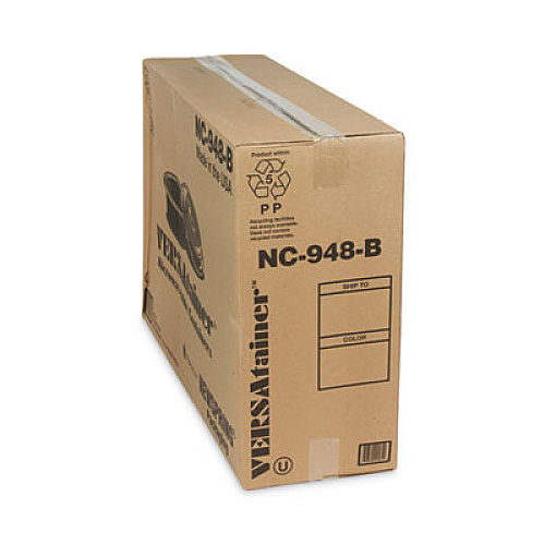 Pactiv Evergreen Newspring VERSAtainer Microwavable Containers, Vented Lid, 48 oz, 9" Diameter x 2.4"h, Black/Clear, Plastic, 150/Carton (NC948B)