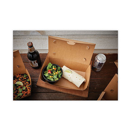 Pactiv Evergreen EarthChoice OneBox Paper Box, 55 oz, 9 x 4.9 x 2, Brown, 100/Carton (NOB02KEC)