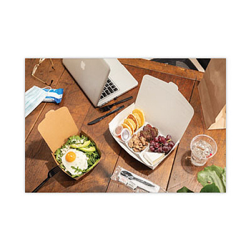 Pactiv Evergreen EarthChoice OneBox Paper Box, 55 oz, 9 x 4.9 x 2, White, 100/Carton (NOB02W)