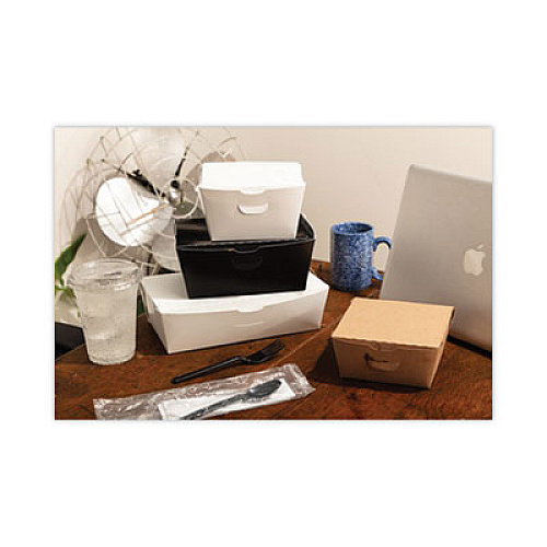 Pactiv Evergreen EarthChoice OneBox Paper Box, 55 oz, 9 x 4.9 x 2, White, 100/Carton (NOB02W)