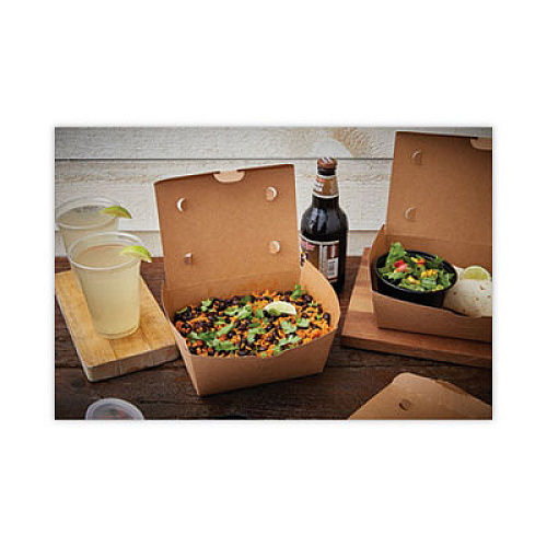 Pactiv Evergreen EarthChoice OneBox Paper Box, 66 oz, 6.5 x 4.5 x 3.3, Brown, 160/Carton (NOB03KEC)