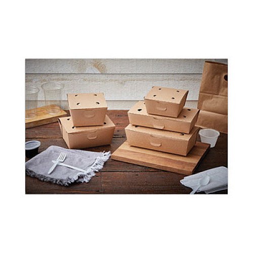 Pactiv Evergreen EarthChoice OneBox Paper Box, 66 oz, 6.5 x 4.5 x 3.3, Brown, 160/Carton (NOB03KEC)