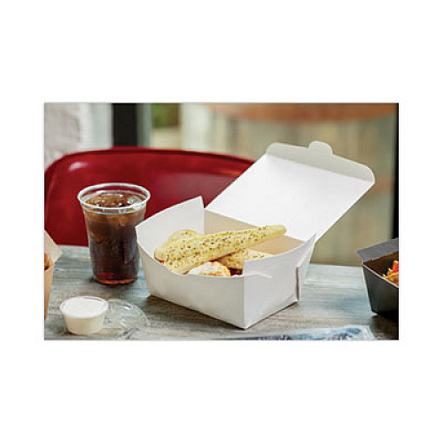 Pactiv Evergreen EarthChoice OneBox Paper Box, 66 oz, 6.5 x 4.5 x 3.3, White, 160/Carton (NOB03W)